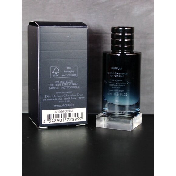 DIOR Sauvage Eau Forte Parfum Mini Splash Alcohol Free 10ml Glass Bottle NIB - Picture 3 of 3